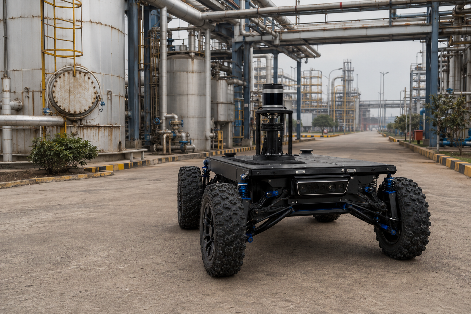 ASSIST remotely inspecting a chemical process plant corridor